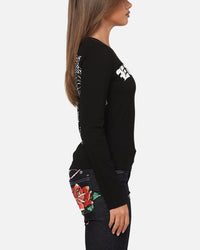 Ed Hardy Women's Tiger Long Sleeve T-Shirt Black