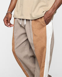 XXIII Charlie Wide Leg Pants Brown Combo Grey
