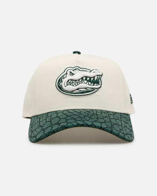 New Era Florida Gators football 'Croc Skin 2.0' 9FORTY A-Frame Snapback Chrome/Dark Green