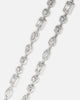 Saint Morta Iced Cluster Chain Iced White Gold