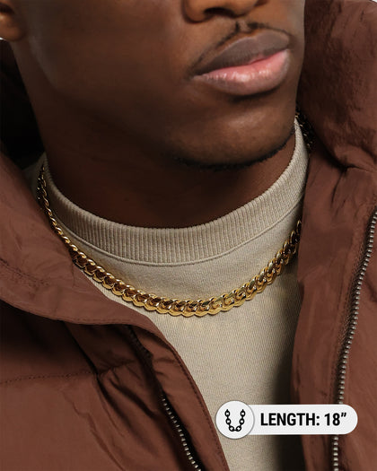 House Of Auric Cuban Link 10mm 18" Chain 18K Gold Vermeil