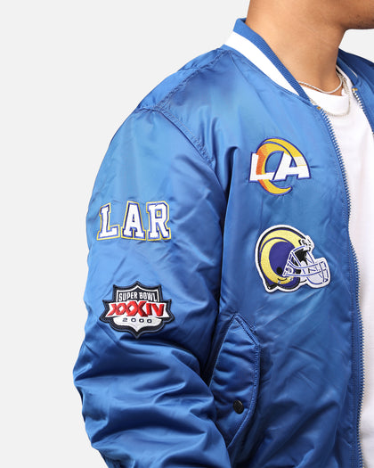 New Era X Alpha Series X NFL Los Angeles Rams MA-1 Bomber Jacket Royal/Black