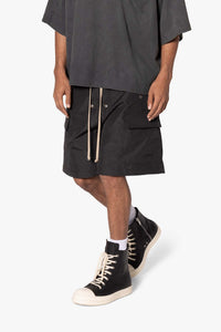 MNML Rave Double Cargo Shorts Black