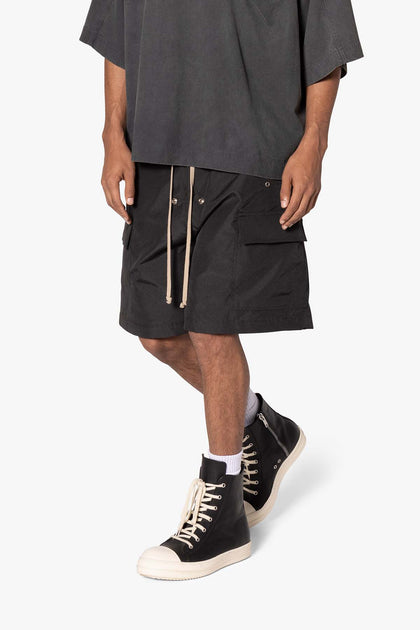 MNML Rave Double Cargo Shorts Black