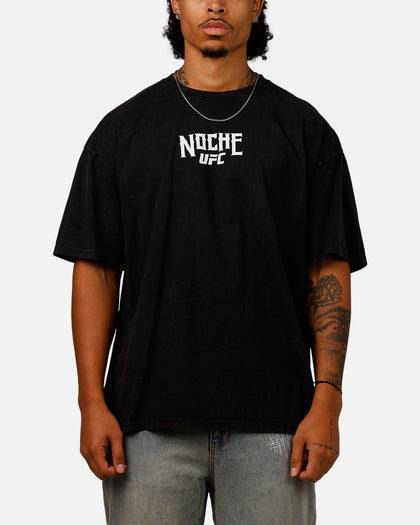 UFC By Culture Kings Noche Logo T-Shirt Black Acidwash