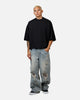 MNML Oversized Raw Hem T-Shirt Washed Black