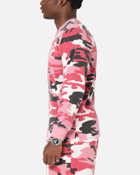 XXIII Printed Thermal Long Sleeve T-Shirt Pink Camo
