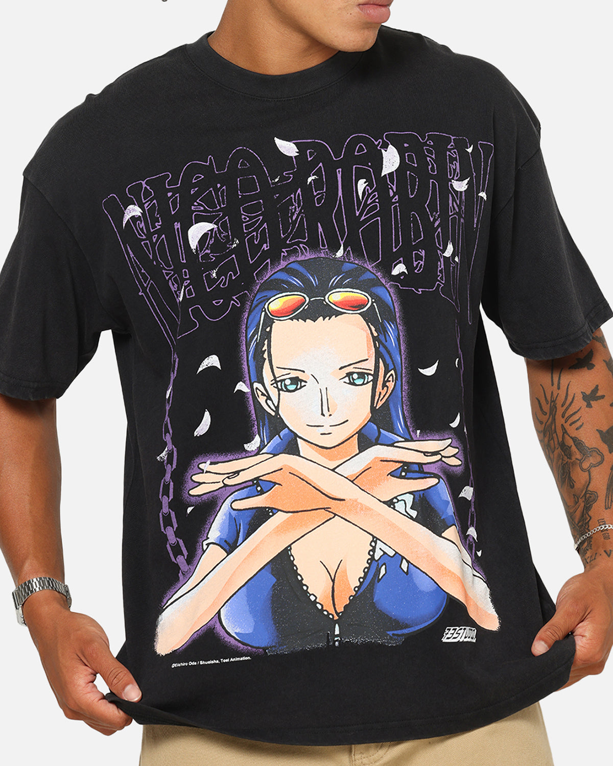 73Studio X One Piece Robin Vintage T-Shirt Off Black | Culture