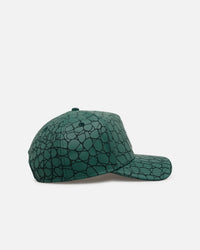 New Era New Era X Culture Kings 'Croc Skin 2.0' 9FORTY A-Frame Snapback Dark Green