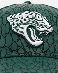 New Era Jacksonville Jaguars 'Croc Skin 2.0' 9FORTY A-Frame Snapback Dark Green
