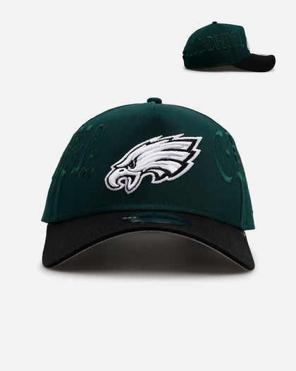 New Era Philadelphia Eagles 'Gothic Script Two Tone' 9FORTY A-Frame Snapback Dark Green/Black