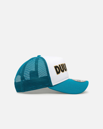 New Era Jacksonville Jaguars 'Team Motto' 9FORTY A-Frame Trucker Snapback Official Team Colors