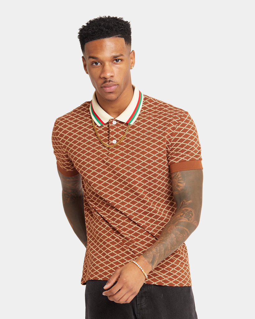 XXIII Printed Polo Brown | Culture Kings US