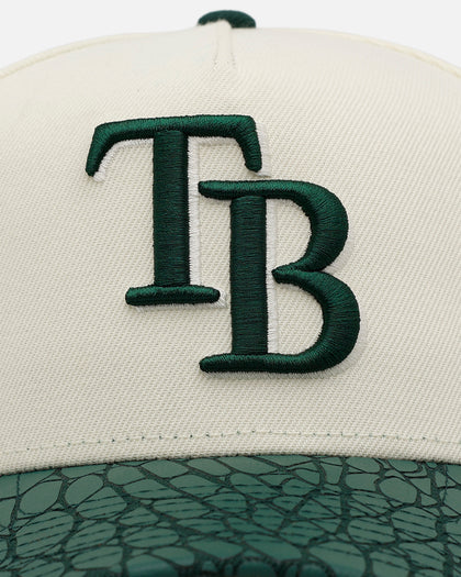 New Era Tampa Bay Rays 'Croc Skin 2.0' 9FORTY A-Frame Snapback Chrome/Dark Green
