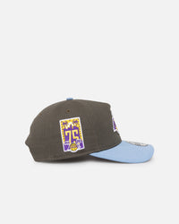 New Era Los Angeles Lakers 'Contrast Visor' Pre-Curved Golfer Snapback Moss/Sky