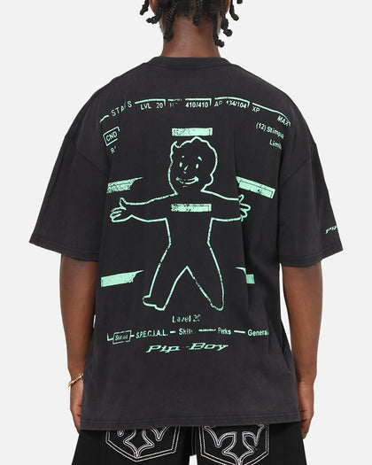 73Studio X Fallout Pipboy T-Shirt Black Acidwash