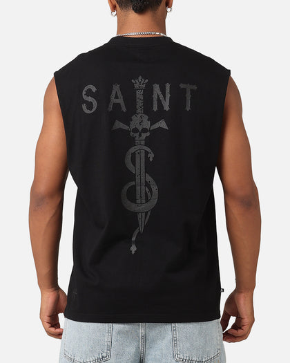 Saint Morta Daggers Oversized Muscle T-Shirt Black/Black