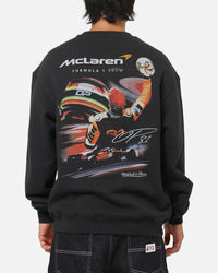 Mitchell & Ness X Mclaren Oscar Piastri Signature Crewneck Washed Black