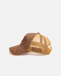 Von Dutch Oval Distressed Trucker Snapback Maroon