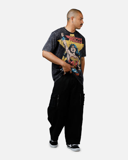 New Era X DC Wonder Women T-Shirt Washed Black
