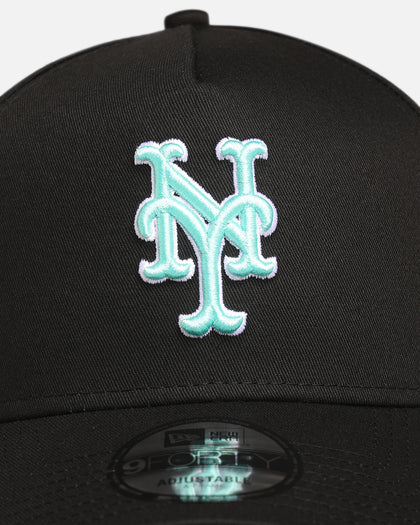New Era New York Mets 'Black Aqua' 9FORTY A-Frame Snapback Black/Aqua