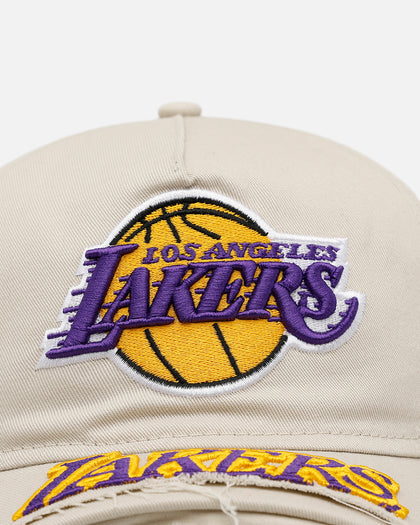 New Era Los Angeles Lakers 'Cut-Off Visor' 9FORTY Snapback Stone