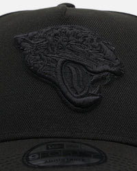 New Era Jacksonville Jaguars 'Black on Black' 9FORTY A-Frame Snapback Black/Black