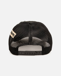 Ed Hardy Euro Distressed Trucker Snapback Black