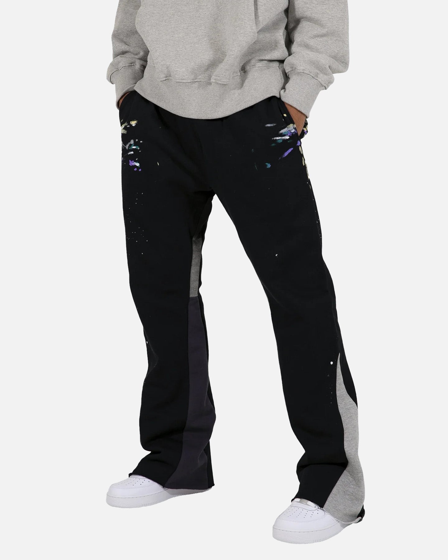 MNML Contrast Bootcut Sweat Pants Black | Culture Kings US