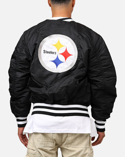 New Era X Alpha Series X NFL Pittsburgh Steelers MA-1 Bomber Jacket Black