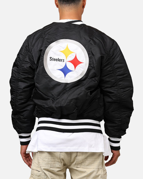 New Era X Alpha Series X NFL Pittsburgh Steelers MA-1 Bomber Jacket Black