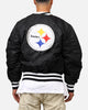 New Era X Alpha Series X NFL Pittsburgh Steelers MA-1 Bomber Jacket Black