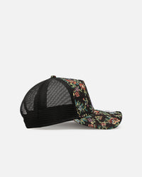 New Era Houston Astros 'Black Floral Tapestry' 9FORTY A-Frame Trucker Snapback Tapestry