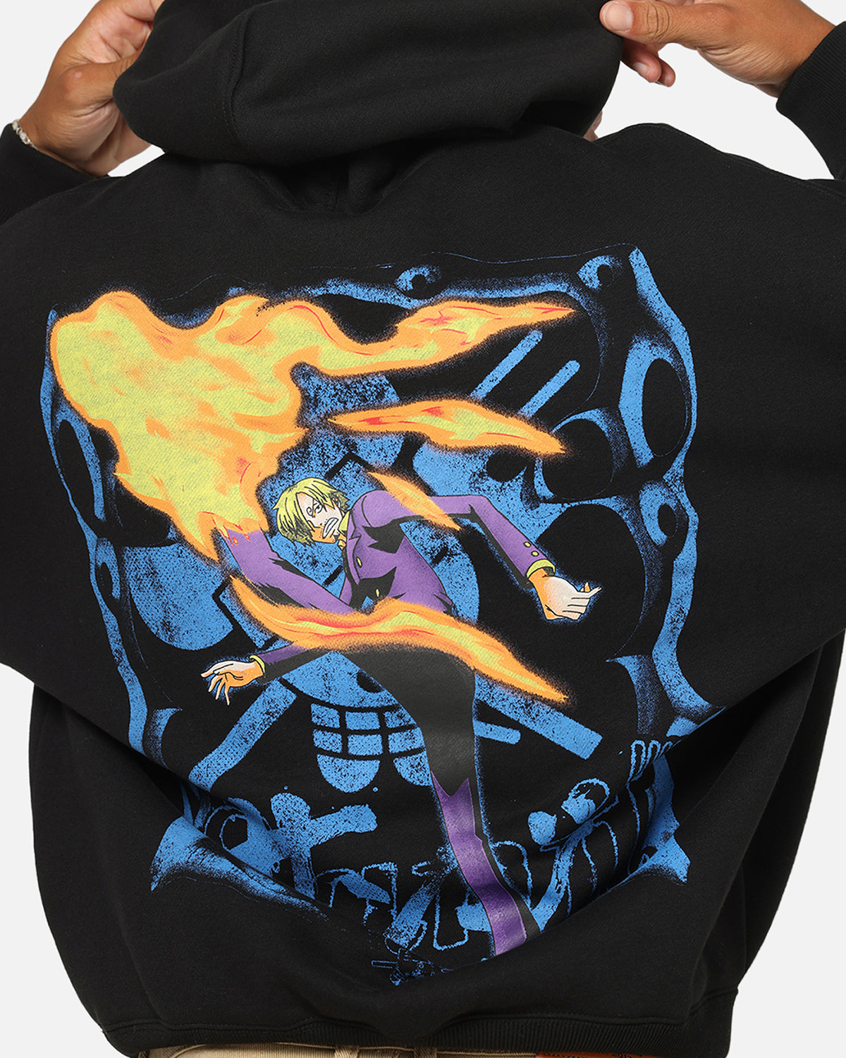 73Studio X One Piece Sanji Premium Hoodie Black | Culture Kings US