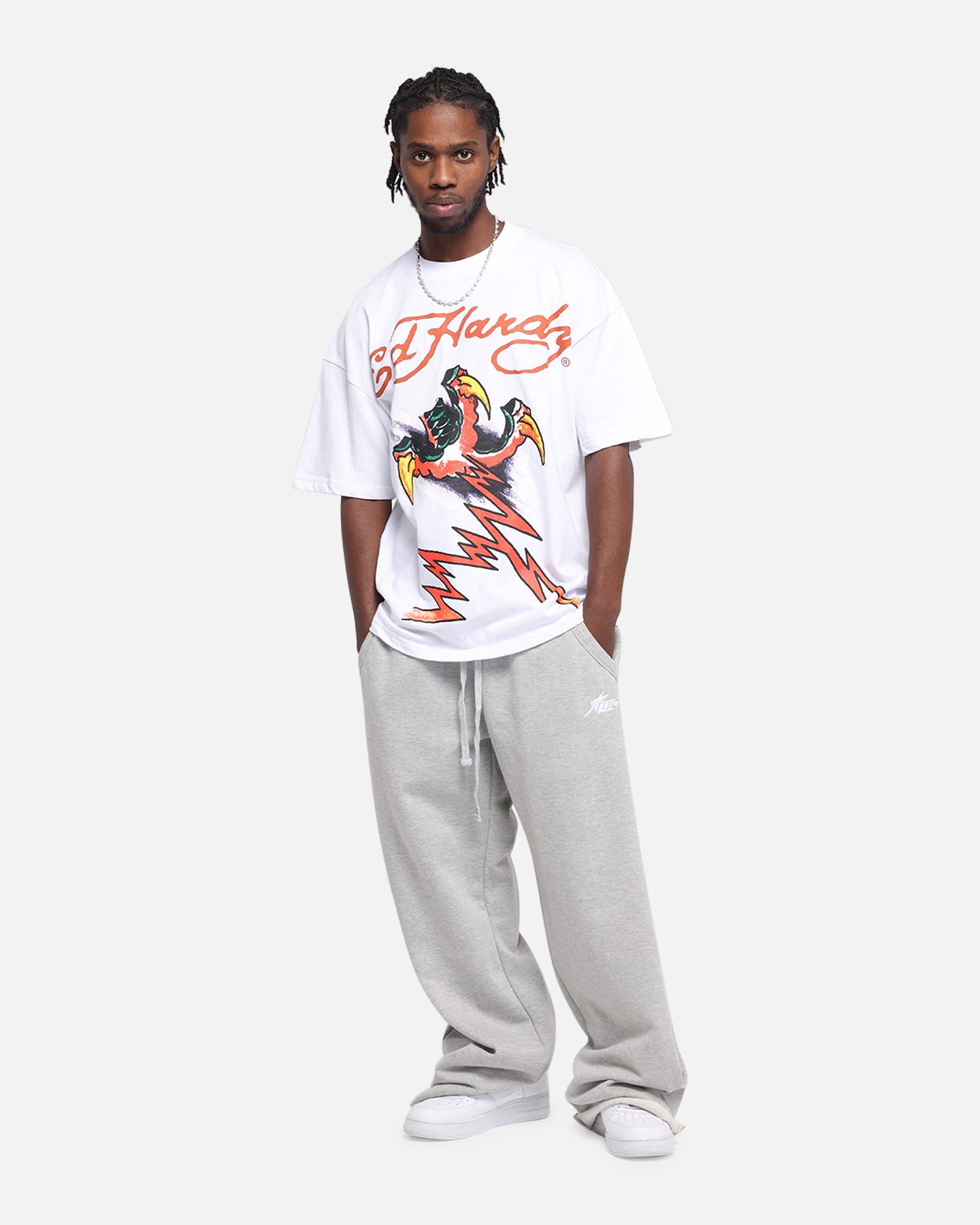 Ed Hardy Lightning T-Shirt White | Culture Kings US