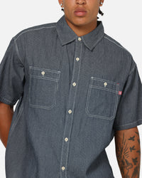S Double Union Work Button Up Shirt Stripe
