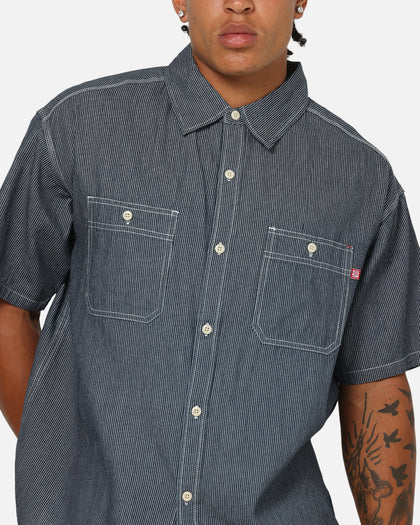 S Double Union Work Button Up Shirt Stripe