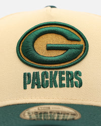 New Era Green Bay Packers 'Vintage' 9FORTY A-Frame Snapback Vegas Gold
