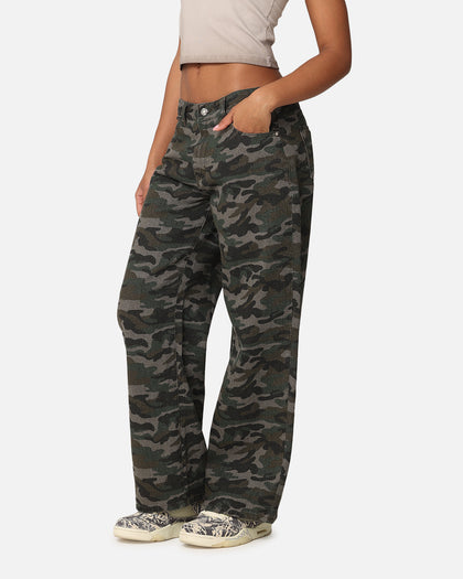 XXIII Women's Camo Wide Leg Jeans Camo