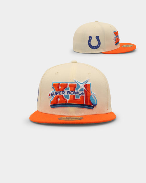 New Era Indiana Colts '2007 Super Bowl' 59FIFTY Fitted Chrome White