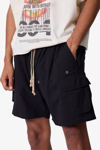MNML Mesh Mud Cargo Shorts Black