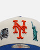 New Era New York Mets 'Chrome City Icons' 9FORTY A-Frame Snapback Chrome/Official Team Color