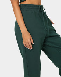 EN ES Women's Mason Lace Up Track Pants Deep Teal