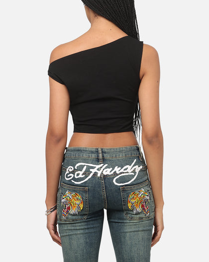 Ed Hardy Women's Hooked Aline T-Shirt Black