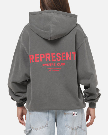 Represent Owners Club Hoodie Washed Black