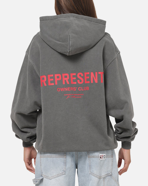 Represent Owners Club Hoodie Washed Black