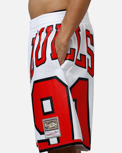 Mitchell & Ness Chicago Bulls Dennis Rodman Maxxed Out Shorts White/Red