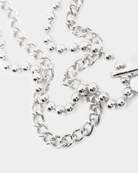 Wild For The Weekend Flower Necklace Silver