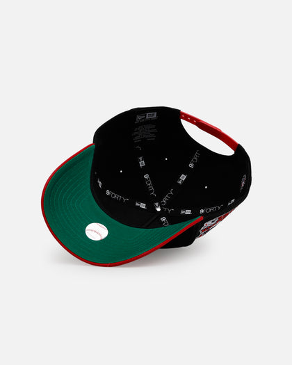New Era Atlanta Braves 'Pigment Dye Two Tone' 9FORTY A-Frame Snapback Black/Official Team Color