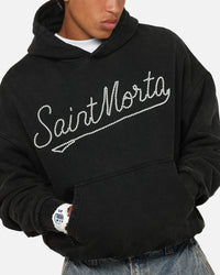 Saint Morta Pearl Script Hoodie Vintage Black